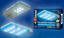 Подсветка св/д для полок 12V 1.5W голубой свет 78x45x21 IP20 Uniel