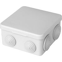 Коробка разветвительная STEKKER EBX10-27-44, 93х93х44мм, 250/380В, 10А, 7 вводов, IP44, белая