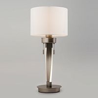 Настольная лампа с LED подсветкой 1*E27 60Вт сатинированный никель IP20 Titan (993 белый / никель) Bogate's