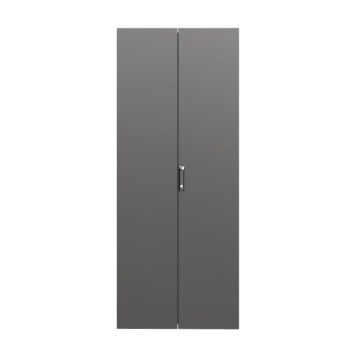 Дверь сплошная двухстворчатая для IT-CQE 1400 x 600 RAL9005 DKC