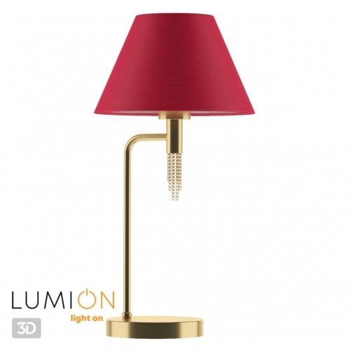 Настольная лампа E27 60W 220V VANESSA античная латунь,красный LUMION фото 4