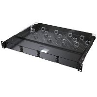 Оптическая патч-панель для установки 4 претерминированых кассет или адаптерных планок, 1U, черная DKC