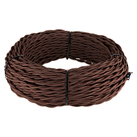Ретро кабель витой 2х1,5 (коричневый) 20 м Werkel