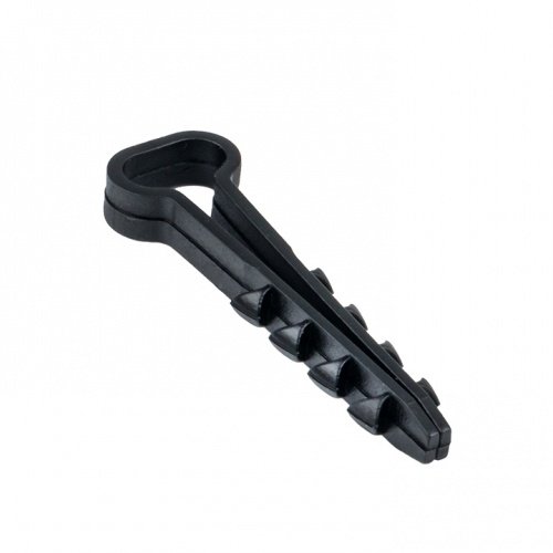 Дюбель-хомут (6х14 мм) для плоского кабеля черный (10 шт) PROxima EKF