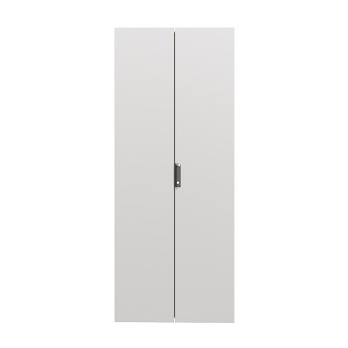 Дверь сплошная двухстворчатая для IT-CQE 1200 x 600 RAL7035 DKC