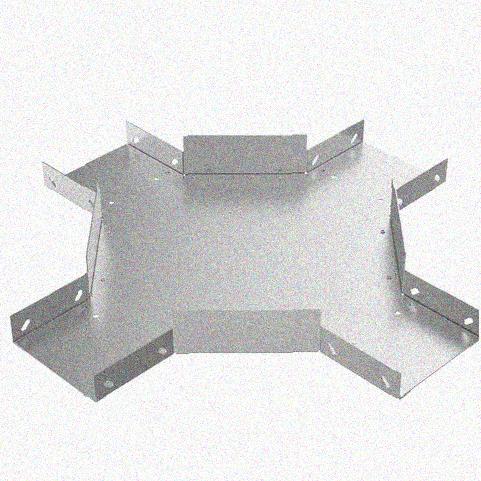 Лоток крестообразный замковый перфорированный КМЗ 100х50 УТ1,5, горячее цинкование, S1,0