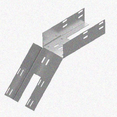 Лоток перфорированный КС 50х50-45 УХЛ1 для поворота трассы вниз на 45, оцинкованный лист S1,0