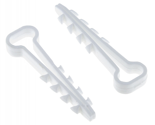 Дюбель-хомут (6х14 мм) для плоского кабеля белый (100 шт) PROxima EKF