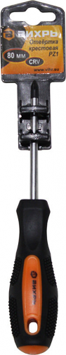 Отвёртка крестовая  PZ1, 80 мм ВИХРЬ