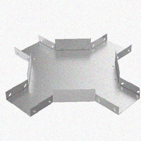 Лоток крестообразный замковый глухой КМЗГ 200х65 УХЛ1, горячее цинкование, S1,0
