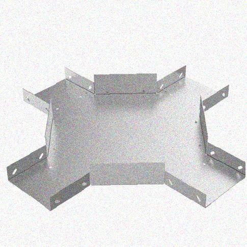 Лоток крестообразный замковый глухой КМЗГ 150х100 УТ1,5, горячее цинкование, S0,8