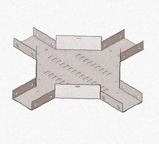 Лоток крестообразный перфорированный КМ 500х100 УТ1,5, горячее цинкование S1,5
