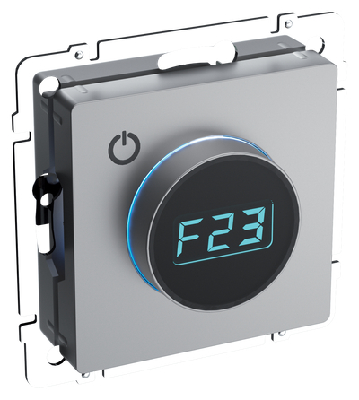 BRITE Термостат электронный с индикацией ТС10-1-БрС сталь IEK BRITE Термостат электронный с индикацией ТС10-1-БрС сталь IEK