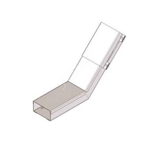 Короб для поворота трассы вверх на 45 У1119 150х50-45 УХЛ1, оцинкованный лист, S1,5