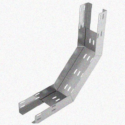 Лоток перфорированный КП 400х100-90 УХЛ1 для поворота трассы вверх на 90, горячее цинкование S1,5