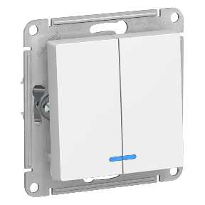 ATLASDESIGN Механизм выключателя СУ 2 кл. с подсветкой 10А белый IP20 (кр.20шт) Schneider Electric