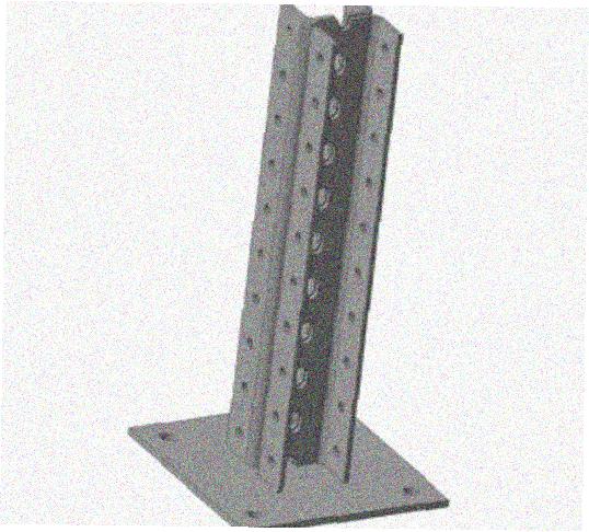 Стойка напольная (потолочная) сдвоенная СНПС1200 УХЛ1,горячее цинкование, S2,5