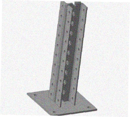 Стойка напольная (потолочная) сдвоенная СНПС400 УХЛ1, горячее цинкование, S2,5