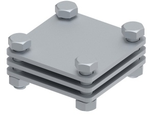 Соединитель плоского проводника до 40 мм три пластины, гор. цинк Ostec