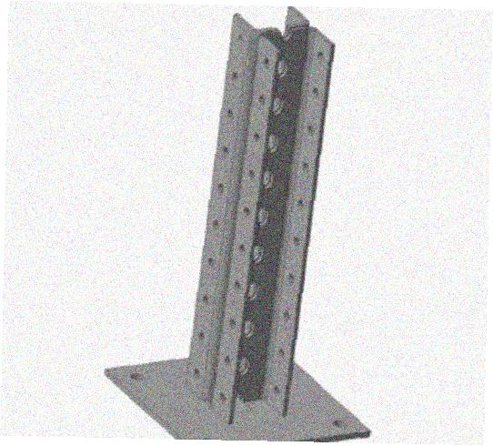 Стойка напольная (потолочная) сдвоенная СНПС1520 УТ1,5,горячее цинкование, S2,5