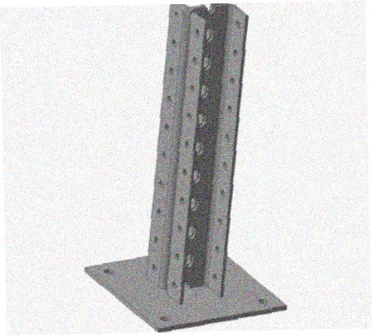Стойка напольная (потолочная) сдвоенная СНПС320 УТ1,5,горячее цинкование, S2,5