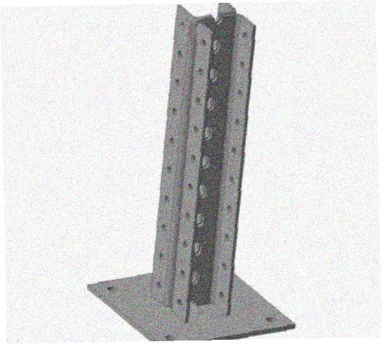 Стойка напольная (потолочная) сдвоенная СНПС720х4 УТ1,5,горячее цинкование, S4,0
