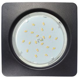 Светильник светодиодный GX53 H4 квадрат плоский черный матовый Ecola