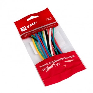 Набор ТУТ нг: 6 цветов по 5шт, Разного диаметра (1/0,5, 1,5/0,75, 2/1, 2,5/1,25, 3/1,5) 100мм, PROxima EKF