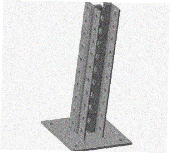 Стойка напольная (потолочная) сдвоенная СНПС1520 УХЛ1, горячее цинкование, S2,5