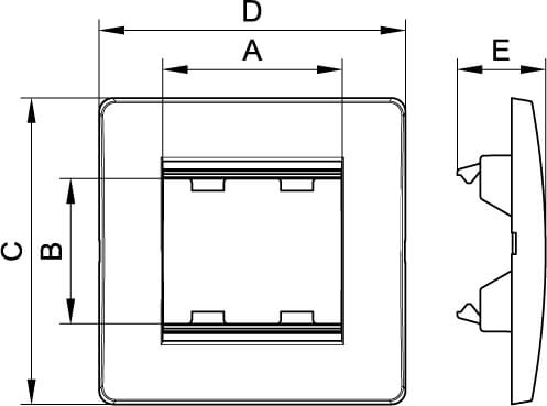 Каркас в сборе с рамкой под 4 модуля VIVA (для монтажа ЭУИ в коробки код 10143) DKC Каркас в сборе с рамкой под 4 модуля VIVA (для монтажа ЭУИ в коробки код 10143) DKC