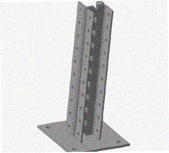 Стойка напольная (потолочная) сдвоенная СНПС200х4 УТ1,5,горячее цинкование, S4,0