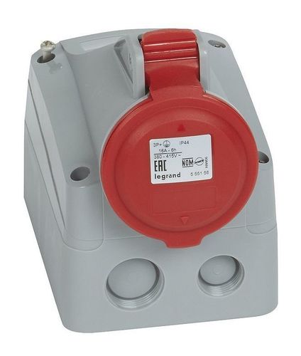 СНЯТ Розетка накладная 16А 380В 3K+3 IP44 Legrand