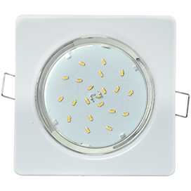 Светильник GX53 H4 плоский квадрат белый 41x106 Ecola