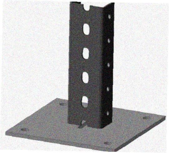 Стойка напольная (потолочная) СНП1600 УТ1,5,горячее цинкование, S2,5