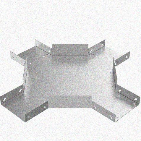 Лоток крестообразный замковый глухой КМЗГ 400х60 УТ1,5, горячее цинкование, S1,5