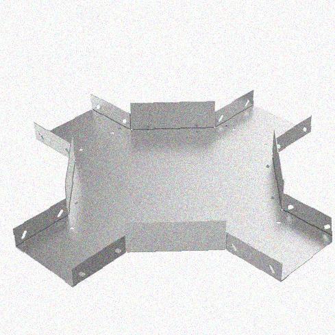 Лоток крестообразный замковый перфорированный КМЗ 600х80 УХЛ1, горячее цинкование, S1,5