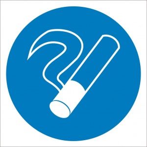 Знак M 15 "Курить здесь" ф200 мм, пластик ГОСТ Р 12,4,026-2001 EKF