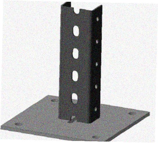 Стойка напольная (потолочная) СНП800 УТ1,5,горячее цинкование, S2,5