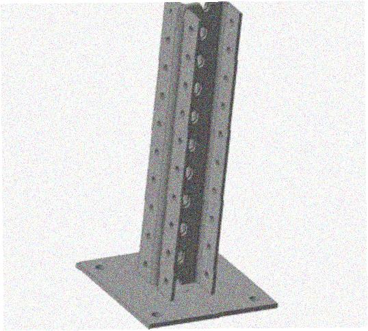 Стойка напольная (потолочная) сдвоенная СНПС600 УХЛ1,горячее цинкование, S2,5