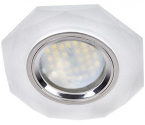 Св-к MR16 GU5.3 DL1652  Стекло 8-угольник матовый/хром 25x90 Ecola