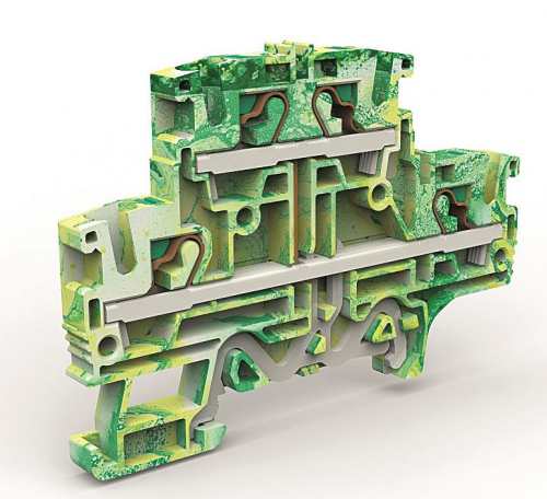 Двухуровневая клемма заземления на 4 кв.мм DKC