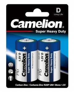 Элемент питания SUPER BLUE R20/373 BL2 Camelion