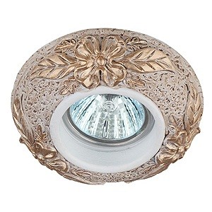 Светильник встр. гипсовый DK78-2 MR16 50W беж\золото ЭРА 