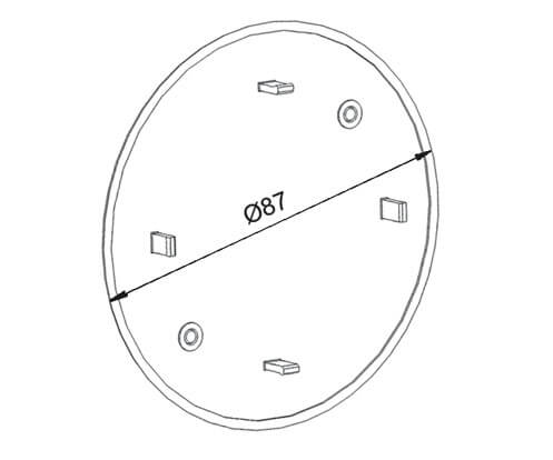 Крышка для коробки установочной, IP40, д.87мм DKC