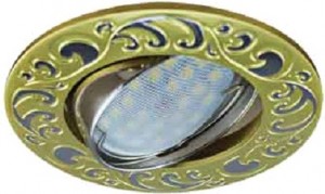 Светильник MR16 DL114 Лианы сатин-золото/хром Ecola