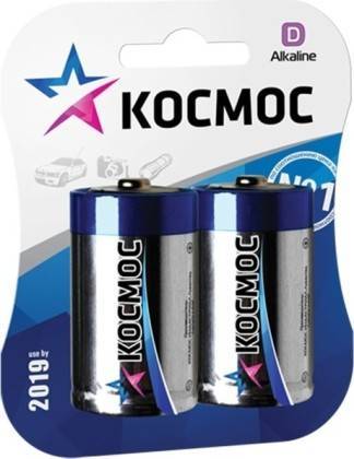 Элемент питания  алкалиновый  LR LR03 BP-2 (2 шт; блистер) КОСМОС