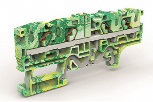 Клемма заземления 4 точки подключения на 4 кв.мм DKC