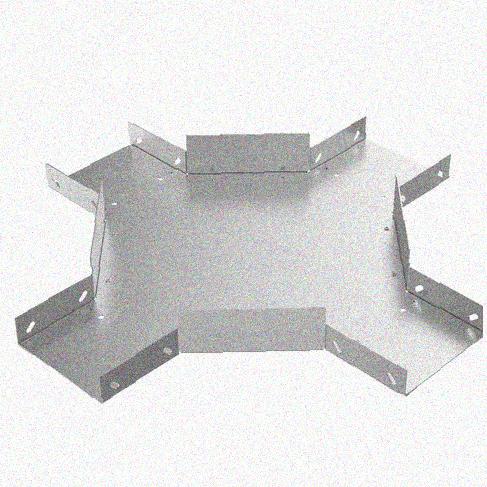 Лоток крестообразный замковый глухой КМЗГ 400х80 УТ1,5, горячее цинкование, S1,5