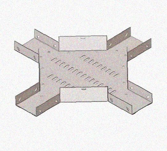 Лоток крестообразный перфорированный КМ 100х65 УХЛ, горячее цинкование, S1,5
