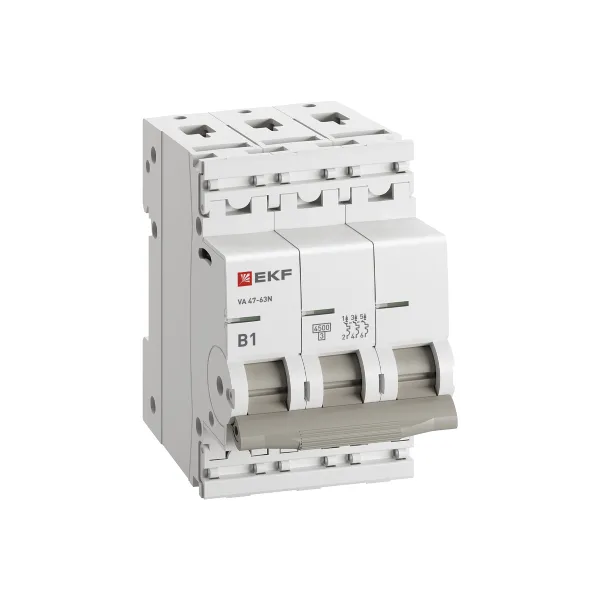 Выключатель автоматический ВА МОД ВА 47-63N 3П 1А (В) 4,5 кА PROXIMA EKF